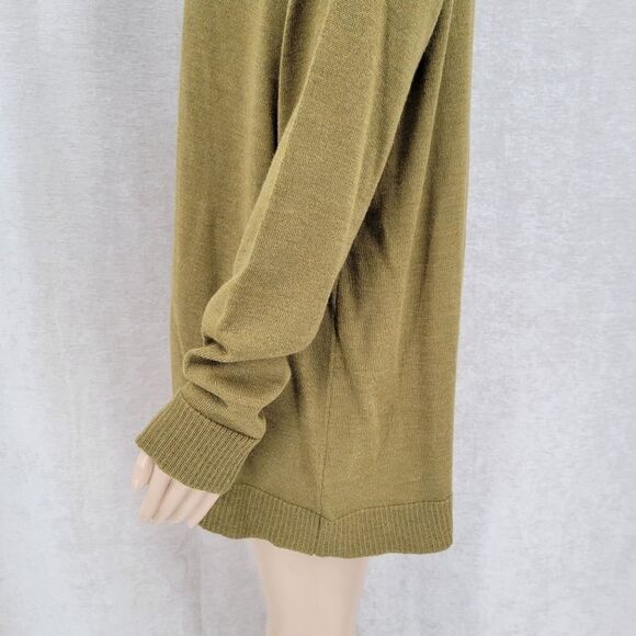 Eileen Fisher Green Merino Wool Turtleneck Sweater Women's Large - Picture 4 of 13
